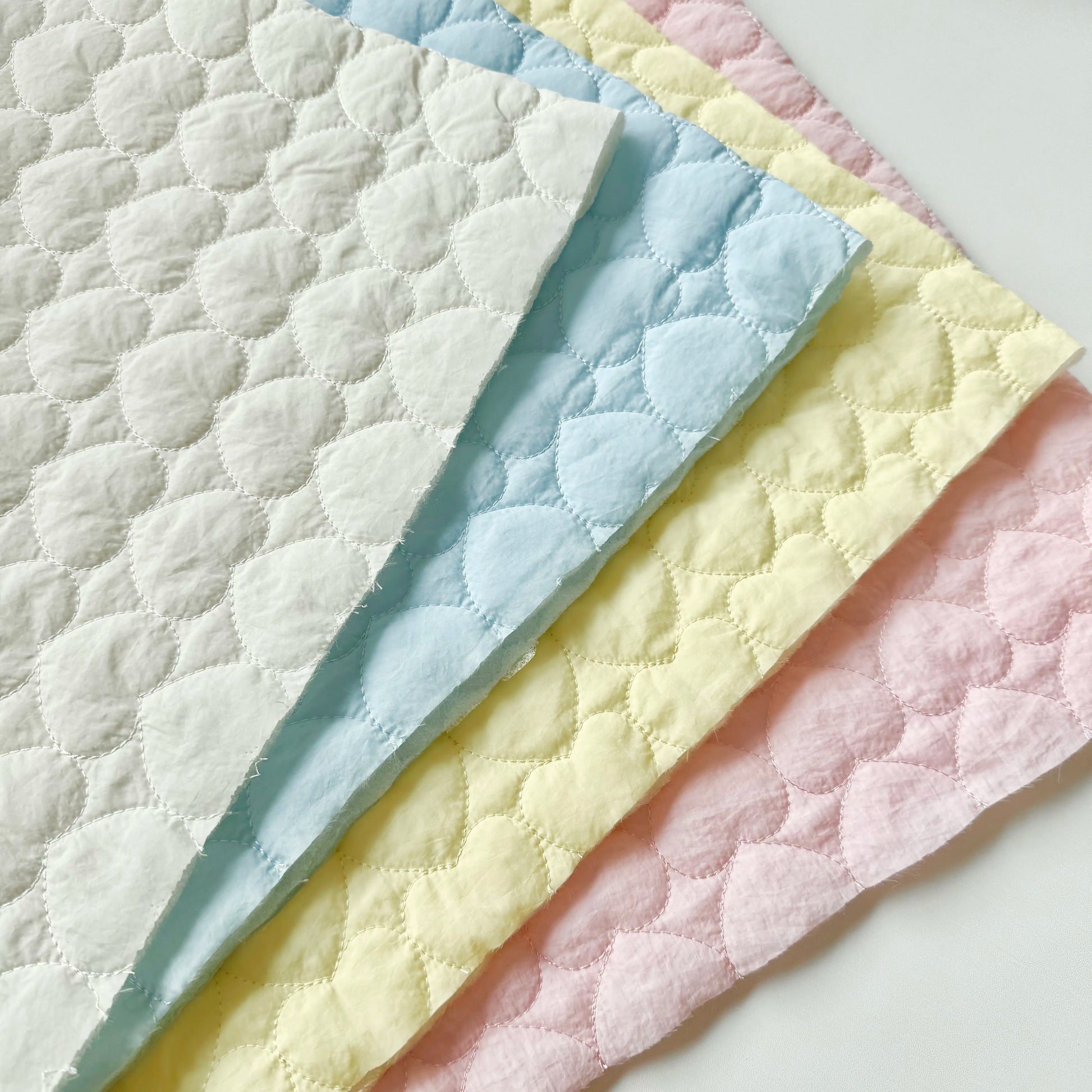Nylon Quilted Puffer Fabric, Candy Hearts, for Coats, Bags & Cushions