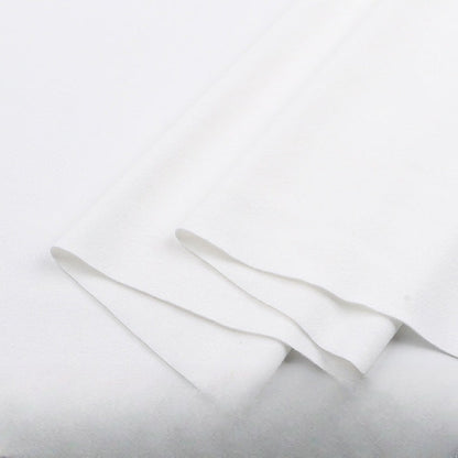 Double-Brushed Stretch Knit Fabric, Warm Cationic Polyester for Thermal Wear - White