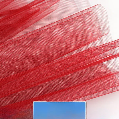 Stiff Mesh Tulle Fabric, Strong Net for Wedding & Ball Gown Skirts - Red