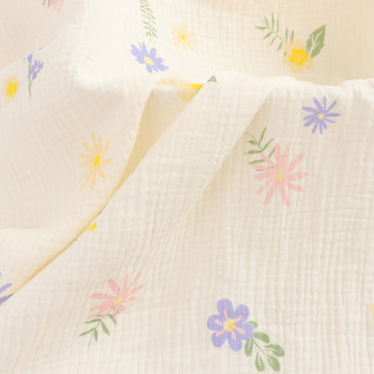 Cotton Double Gauze Fabric, Cat & Heart Prints (6)