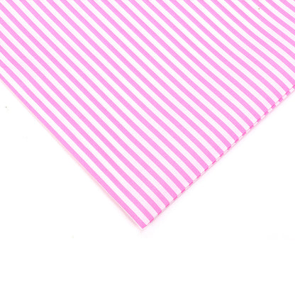 Stripe Polyester Fabric - Bags & Craft by the Yard - Pink