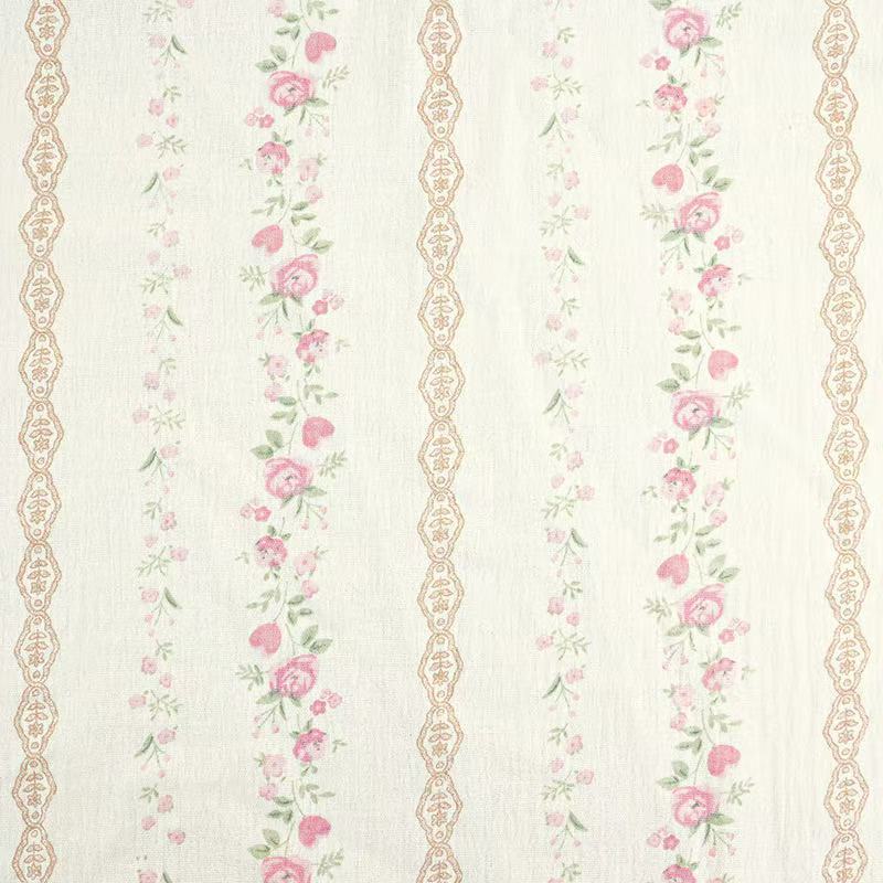 Double Gauze Cotton Fabric - Crinkle Texture Apparel & Craft by the Yard - Flowers