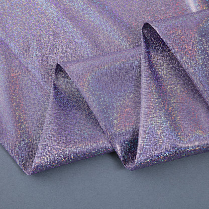 Silver Foil Stretch Stage Fabric, for Live Stream & Stage - Deep Purple