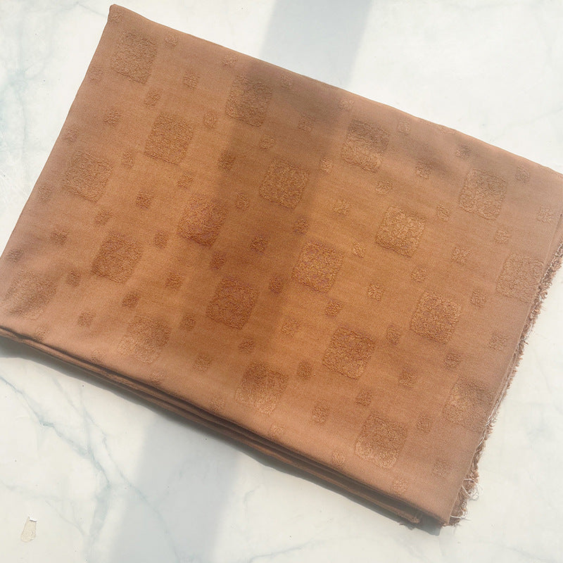 Rayon RuYi Jacquard Fabric, for Hanfu & Qipao - Coffee