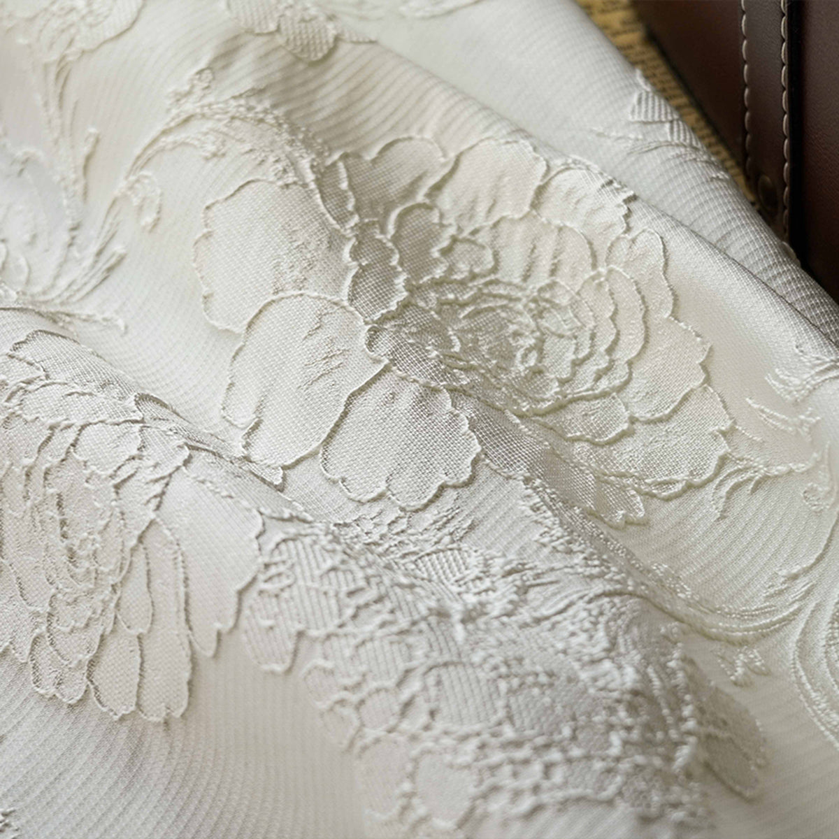 Embossed Floral Jacquard Fabric By The Yard | 1 Color, 56" Wide for Gowns & Dresses