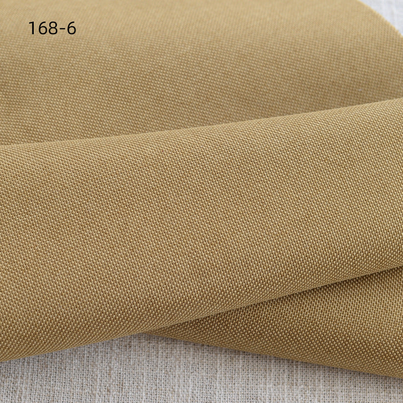 Faux Linen Upholstery Fabric by the Yard - Thick Sofa & Decor - 168-6 Ginger Yellow