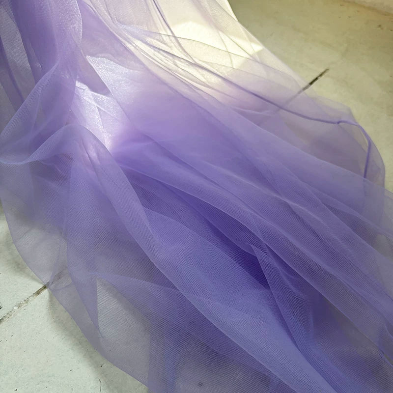 Lightweight Sheer Polyester Tulle Fabric, Soft Netting - Lavender