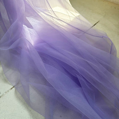 Lightweight Sheer Polyester Tulle Fabric, Soft Netting - Lavender
