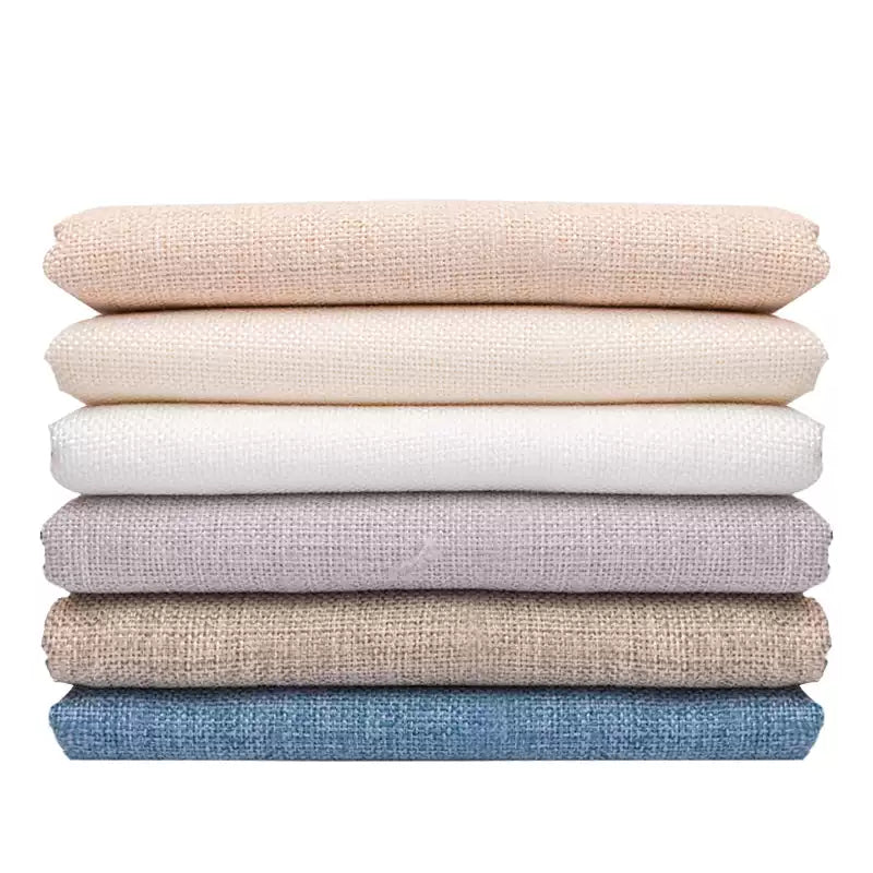 Cotton Linen Fabric, Heavy Plain Weave, for Sofa Covers, Tablecloths & Cushions