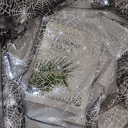 Halloween Foil Spiderweb Mesh, Sheer Net Fabric for Party Decor
