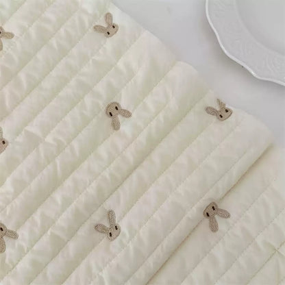 Quilted Polyester Bunny Fabric, for Toys & Bibs