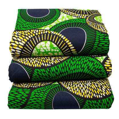 African Wax Print Fabric, Double-Sided Polyester (Assorted)