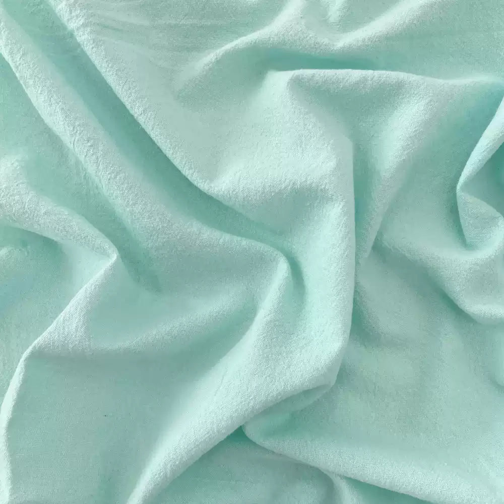 Polyester Crinkle Mint Fabric, for Tops & Table Linens