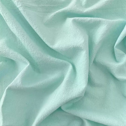 Polyester Crinkle Mint Fabric, for Tops & Table Linens