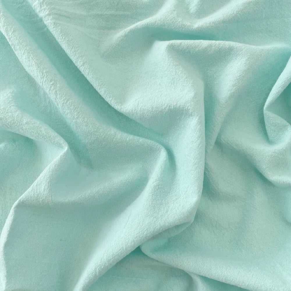 Polyester Crinkle Mint Fabric, for Tops & Table Linens - Crinkle Mint Green