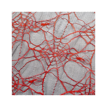 Two-Tone Spider Web Jacquard Mesh Fabric by the Yard - Halloween