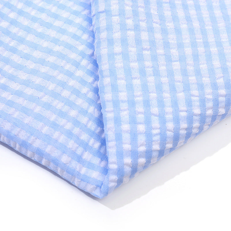 Check Seersucker Fabric By The Yard | 3 Colors, 59" Wide for Shirts & Dresses