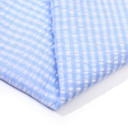 Check Seersucker Fabric By The Yard | 3 Colors, 59" Wide for Shirts & Dresses