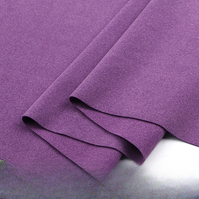 Double-Brushed Stretch Knit Fabric, Warm Cationic Polyester for Thermal Wear - Purple