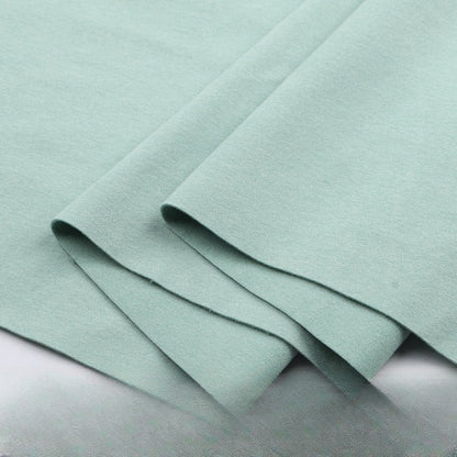 Double-Brushed Stretch Knit Fabric, Warm Cationic Polyester for Thermal Wear - Light Green