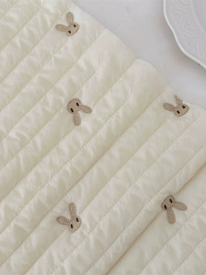 Quilted Polyester Bunny Fabric, for Toys & Bibs