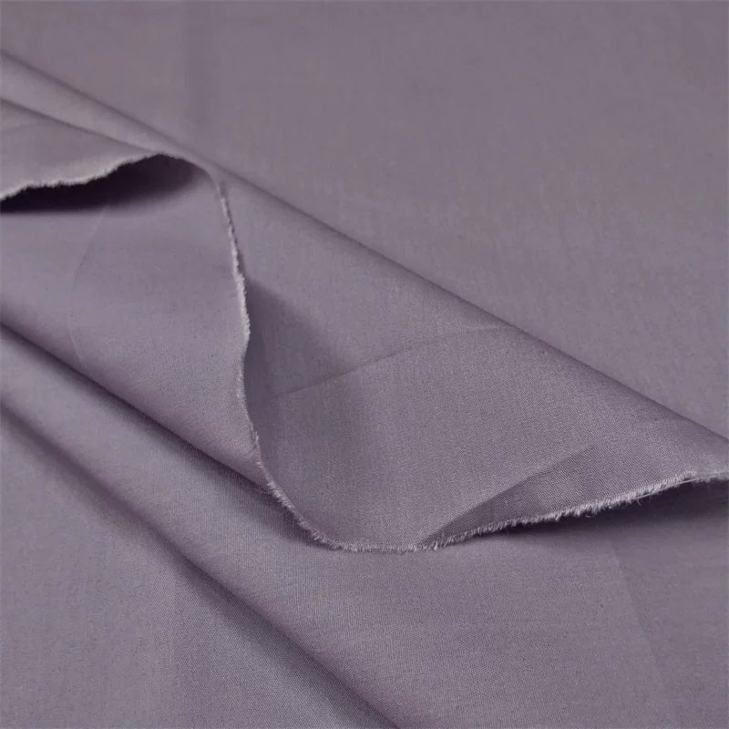 Combed Cotton Shirting, 40s Poplin, 59 in Wide - Medium Grey