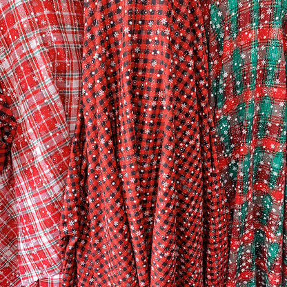 Christmas Plaid Fabric By The Yard | 13 Colors, 55" Wide for Holiday Decor & Christmas Craft