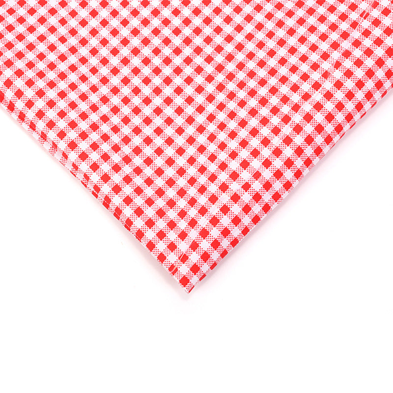 Check Polyester Fabric - Bags & Craft by the Yard - Red