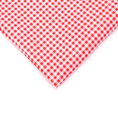 Check Polyester Fabric - Bags & Craft by the Yard - Red