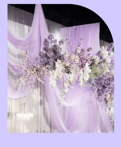 Sheer Tulle Drapery Fabric by the Yard - Wedding & Event Backdrop