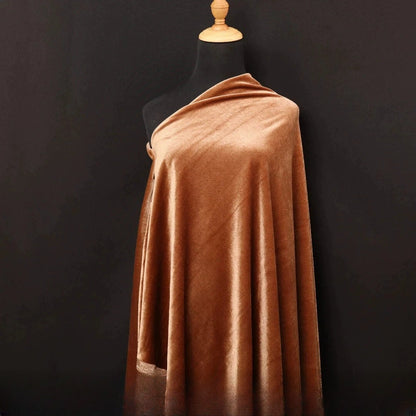 Silky Velvet Fabric, 20 Colors for Dresses, Qipao & DIY - Caramel
