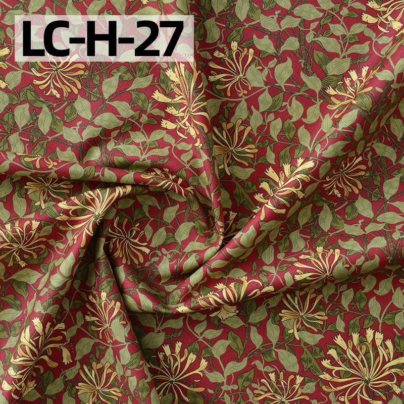 Floral Cotton Plain Fabric - Shirt & Dress by the Yard - LC-H-27