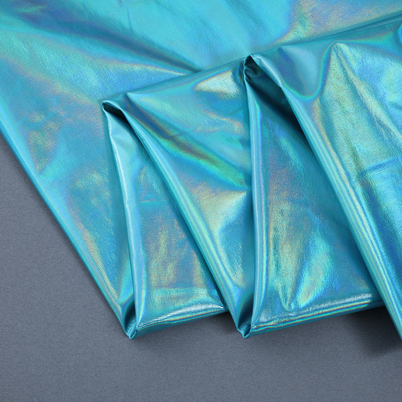 Iridescent Stretch Stage Fabric, for Backdrops & Costumes - Sky Blue