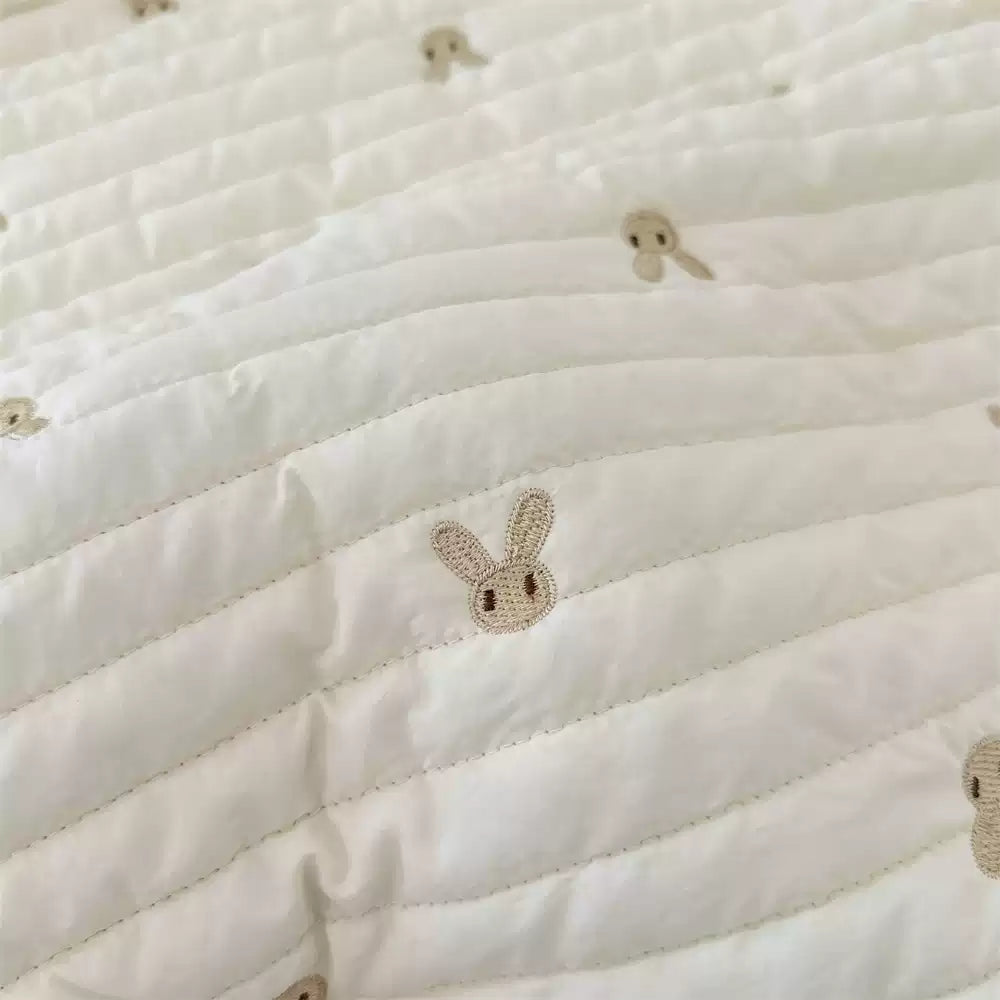 Quilted Polyester Bunny Fabric, for Toys & Bibs