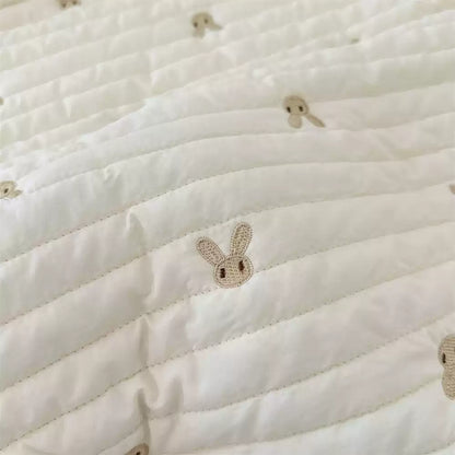 Quilted Polyester Bunny Fabric, for Toys & Bibs