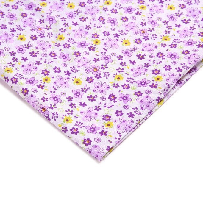 Polyester Butterfly Floral Fabric, for Bags & Picnic Crafts