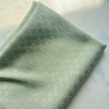 Viscose Floral Jacquard Fabric, for Hanfu & Qipao - Grey Green