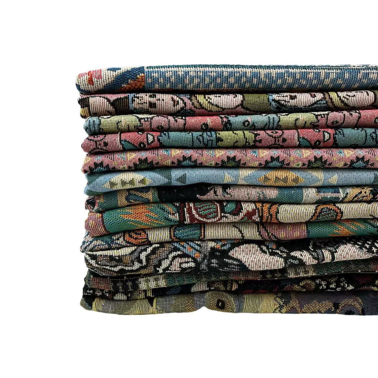 Oil-Painting Style Jacquard Fabric, Woven Cloth for Bags, Shoes & Decor