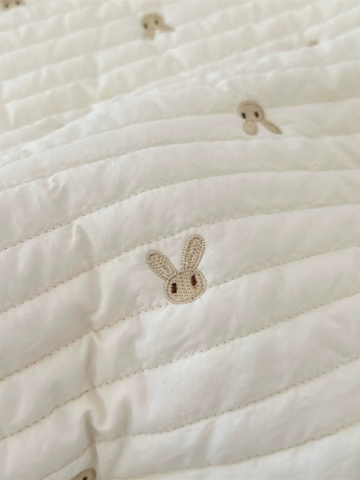 Quilted Polyester Bunny Fabric, for Toys & Bibs
