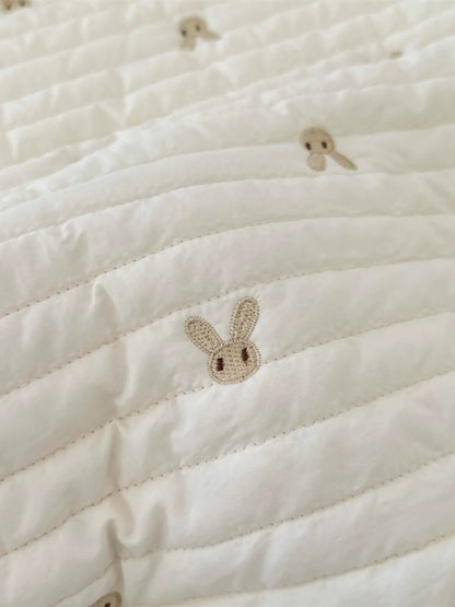 Quilted Polyester Bunny Fabric, for Toys & Bibs
