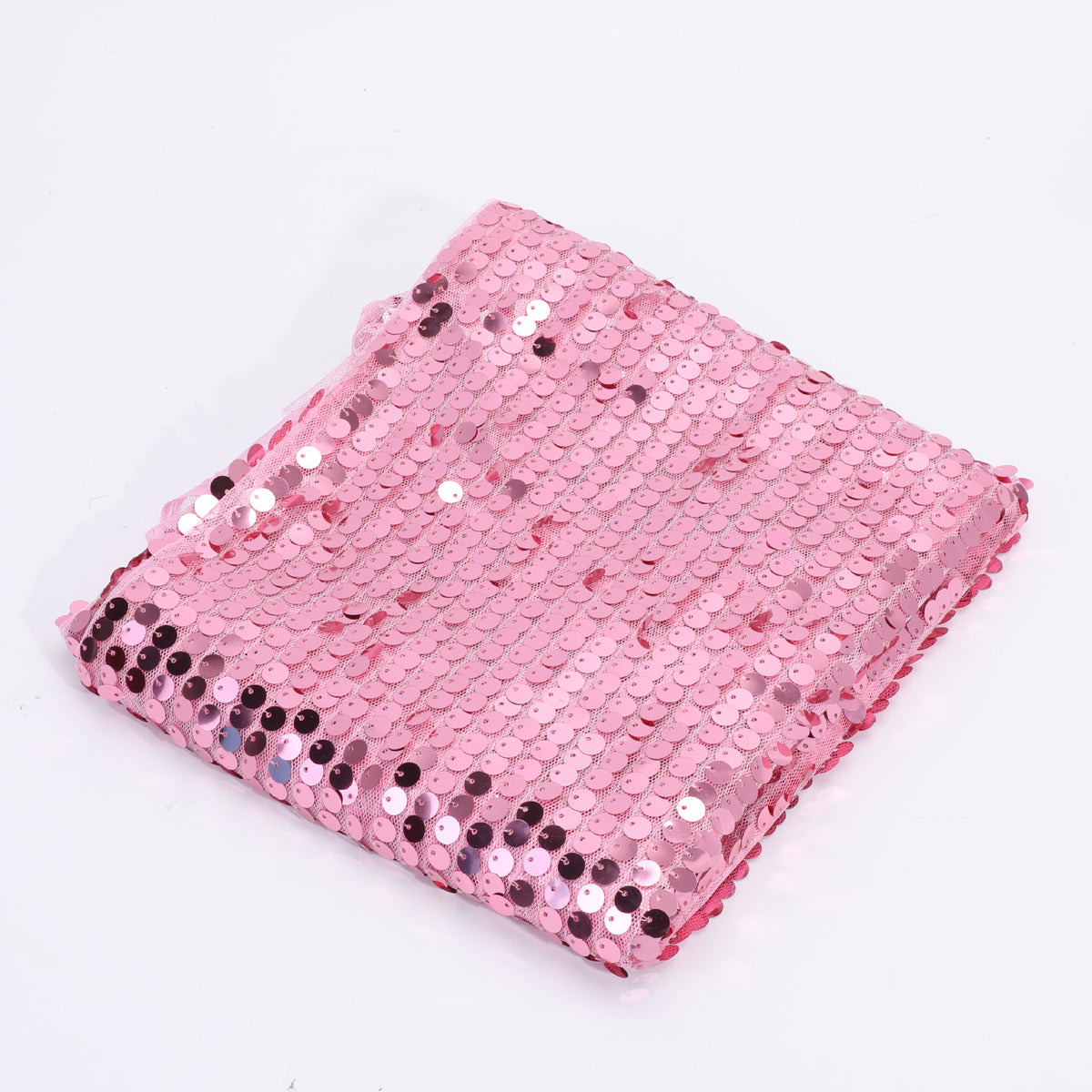 Heavy Sequin Fabric, 9mm Dense, 51 in Wide - Pink