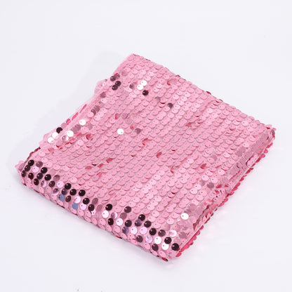 Heavy Sequin Fabric, 9mm Dense, 51 in Wide - Pink