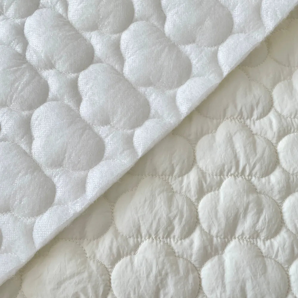Cloud Quilted Fabric, Plush for Apparel & DIY, 51 in Wide - Cloud Cream