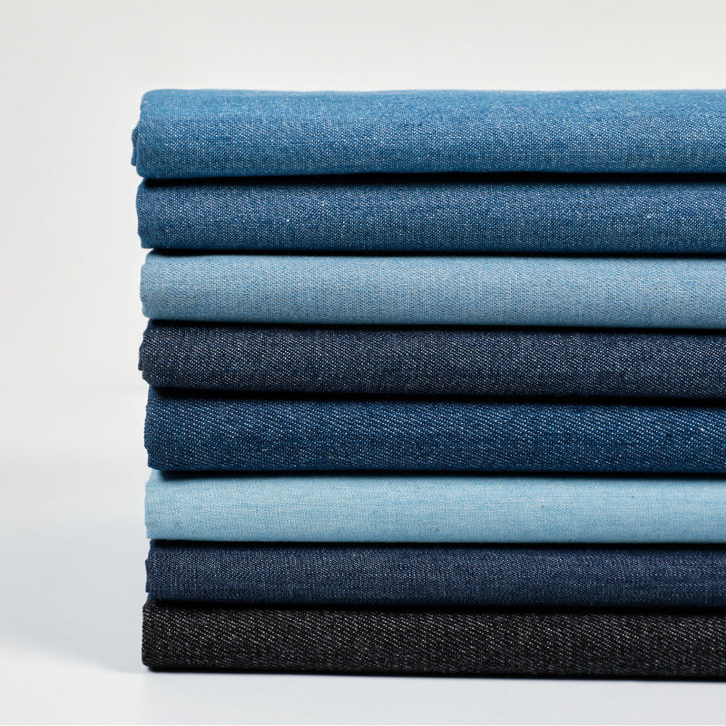 Heavy Washed Denim Fabric, Cotton Twill, for Jackets, Pants & Skirts