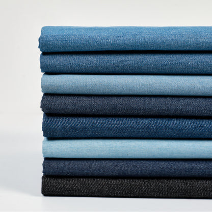 Heavy Washed Denim Fabric, Cotton Twill, for Jackets, Pants & Skirts
