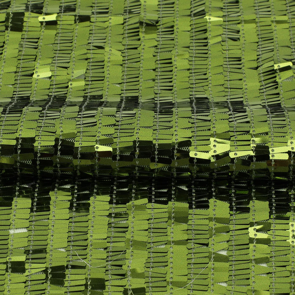Sequin Embroidery Fabric By The Yard | 15 Colors, 49" Wide for Christmas Craft & Accessories - Army Green