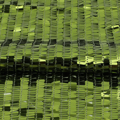 Sequin Embroidery Fabric By The Yard | 15 Colors, 49" Wide for Christmas Craft & Accessories - Army Green