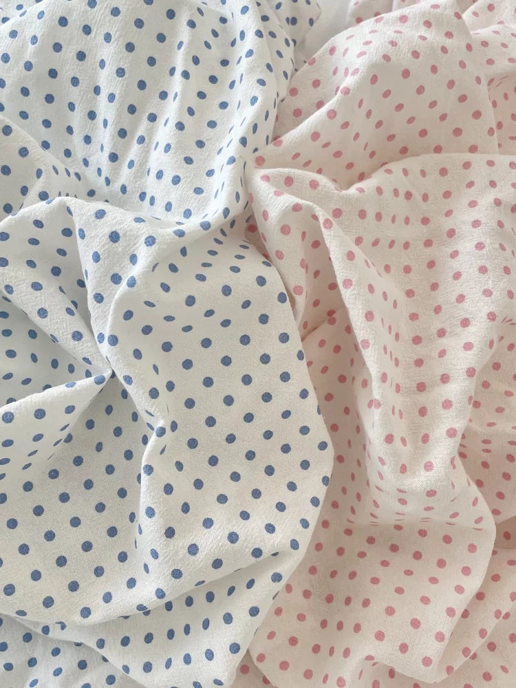 Polyester Crinkle Dot Fabric, for Blouses & Dresses