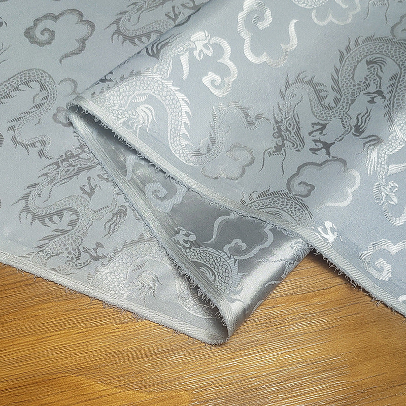 Dragon Brocade Satin Fabric By The Yard | 4 Colors, 59" Wide for Gowns & Costumes
