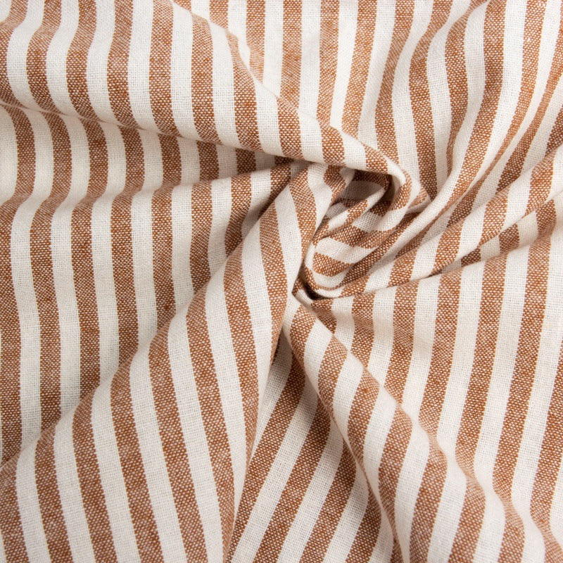 Washed Stripe Woven Cotton Fabric, Fine Stripes for Shirts & Crafts